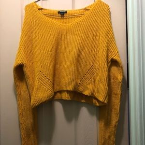 Yellow cropped sweater